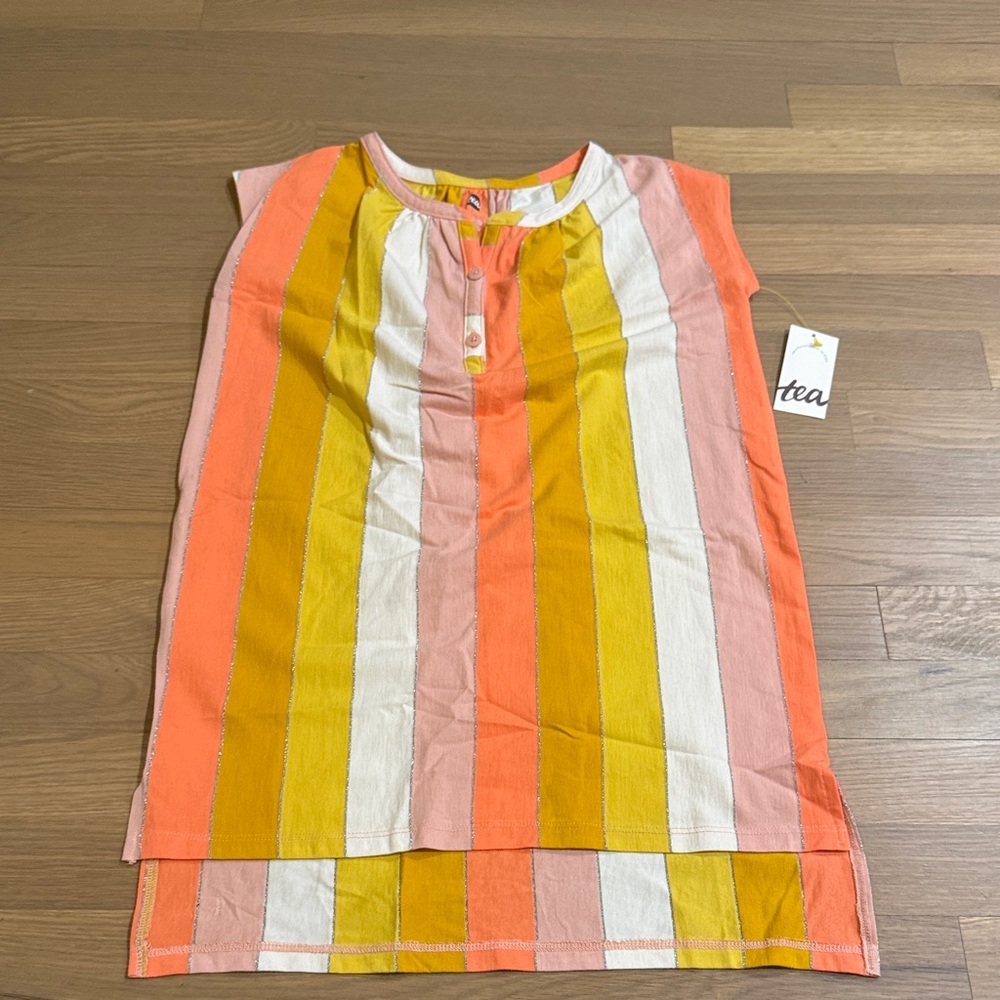 Tea Striped Sleeveless Dress NWT